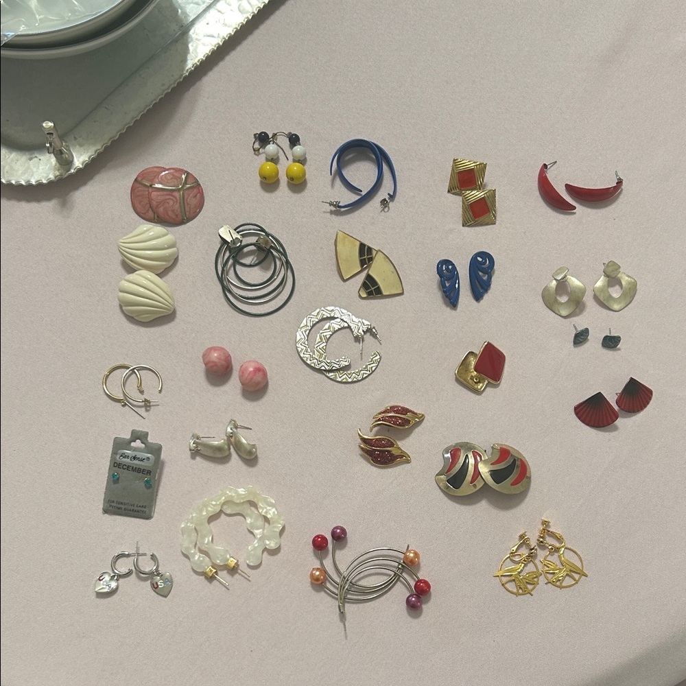 Assorted Women’s Colorful Hoop and Stud Earring Set - Mixed Colors